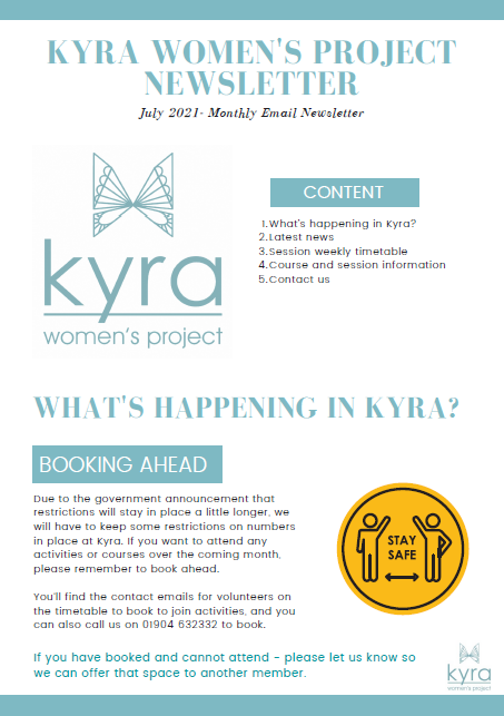 Project Kyra Newsletters – Kyra Women's Project